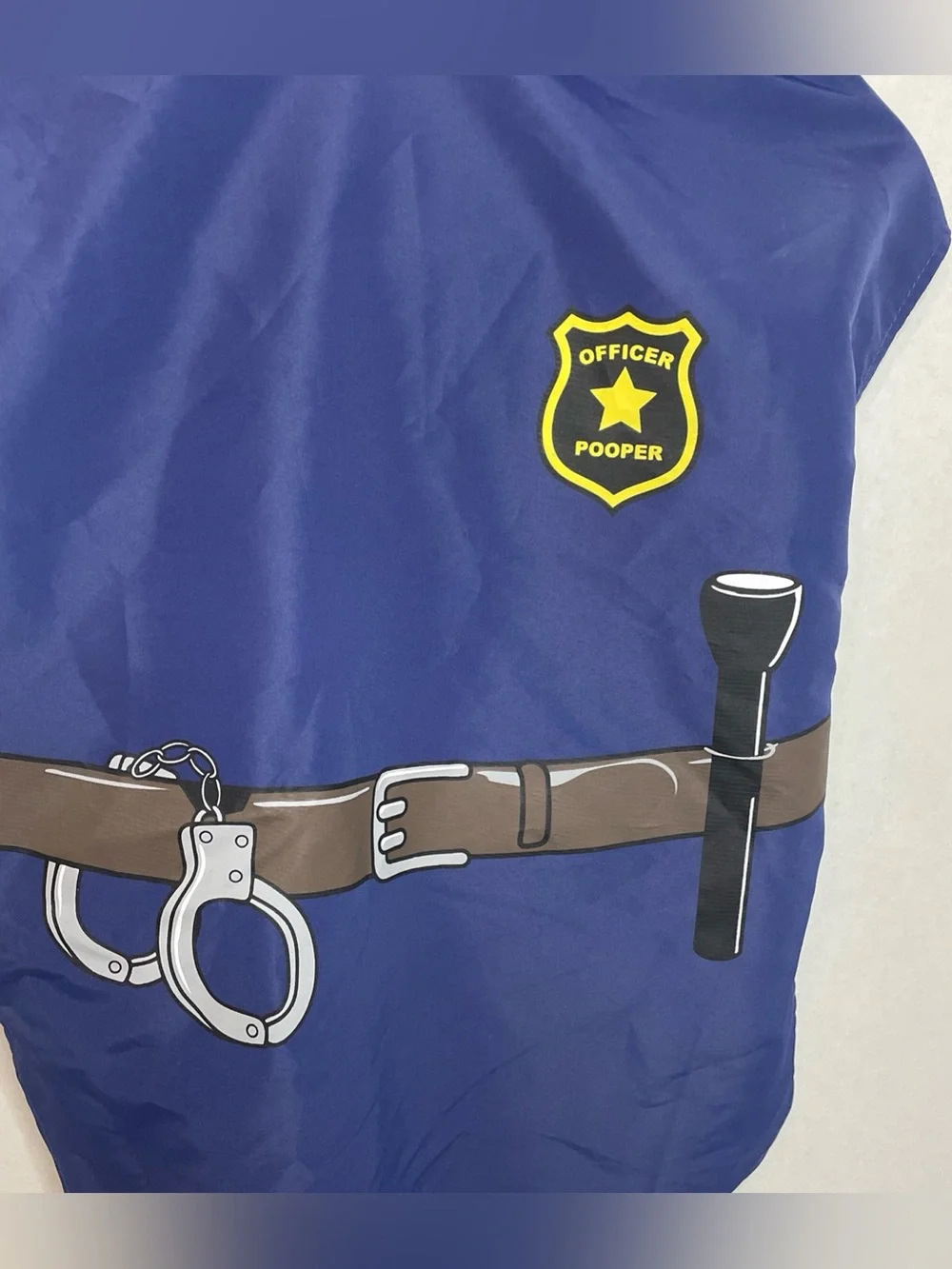 Party Dog Patrol Cop Police Officer Pooper K9 Halloween Costume Pet XL/XXL